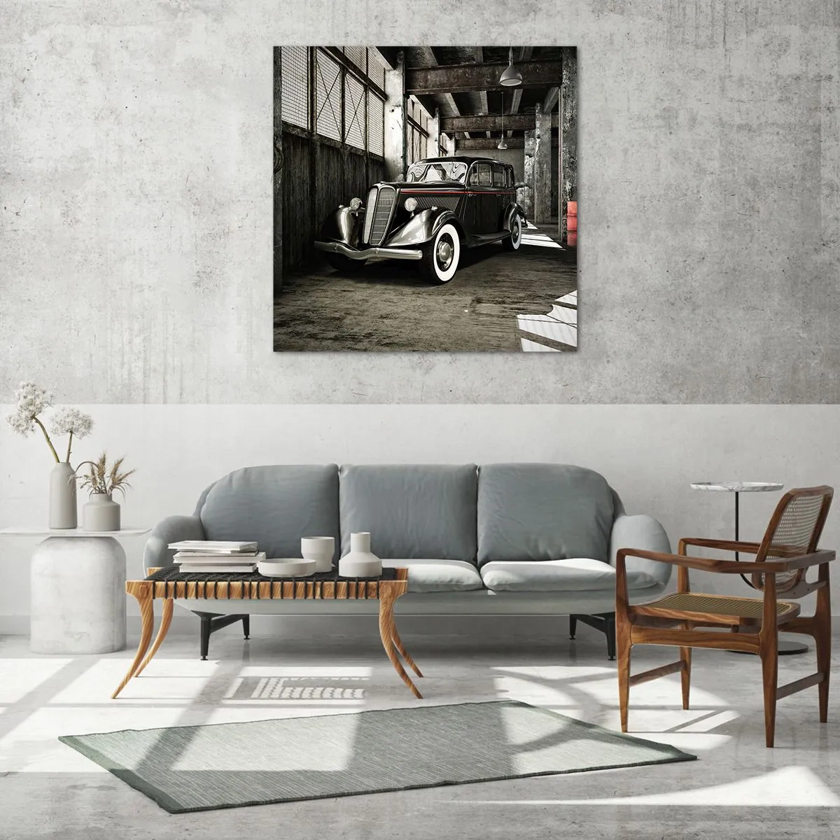 Obraz na skle - Nepominuteľná elegancia 30. rokov - 70x70 cm