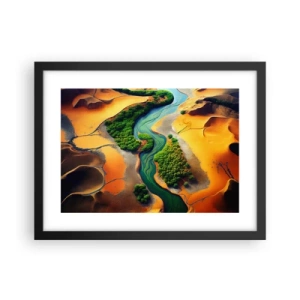 Plagát v čiernom ráme - Životodarná rieka - 40x30 cm