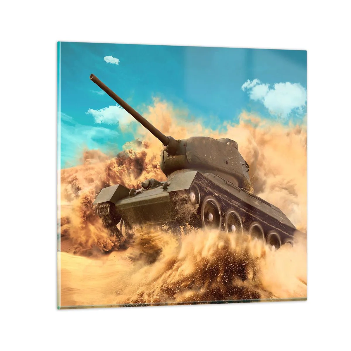 Obraz na skle - Nedá sa poraziť - 40x40 cm