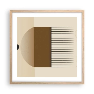 Plagát v ráme zo svetlého duba - Rôzne stavy - 50x50 cm