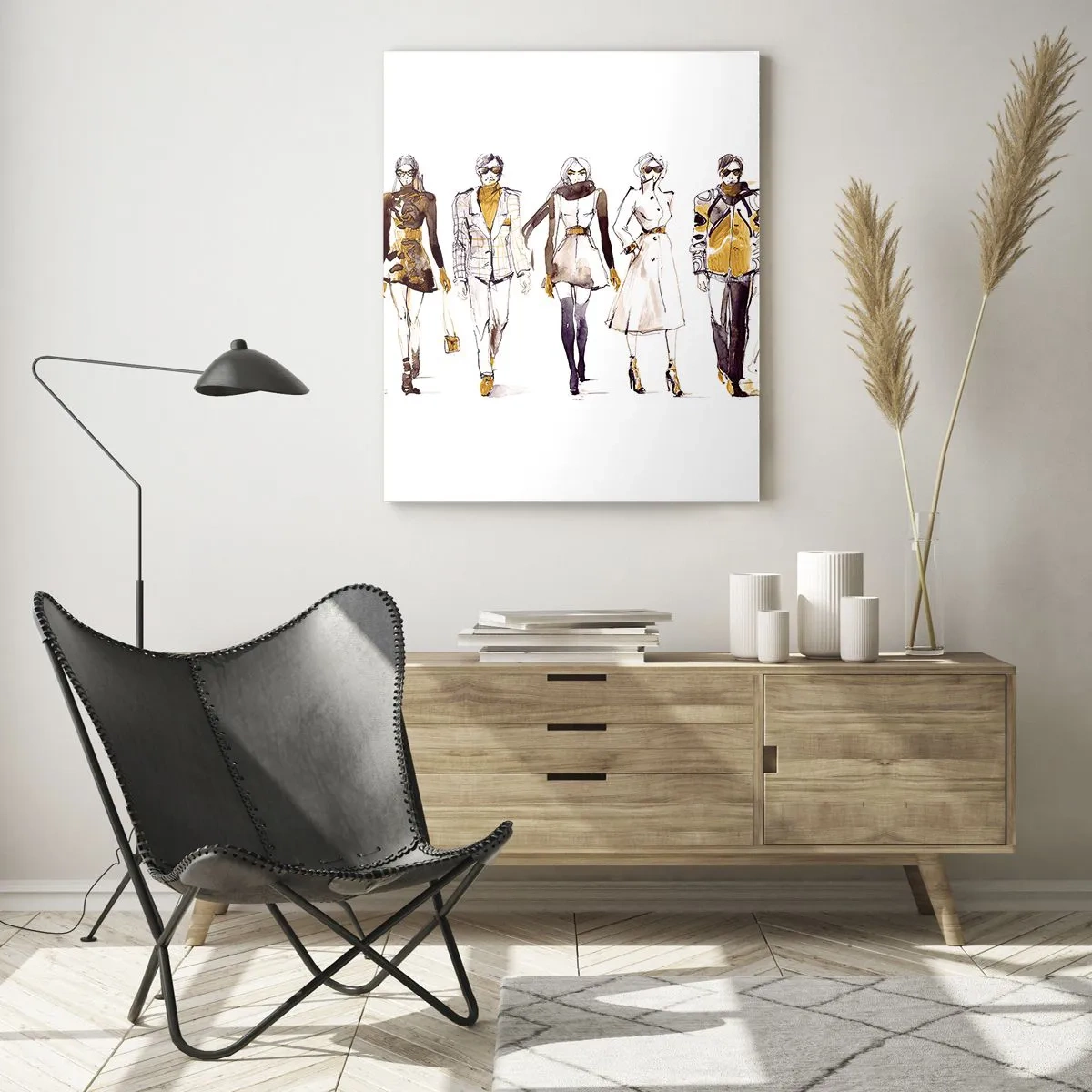 Obraz na skle - Nevynútená a voľná elegancia - 50x70 cm