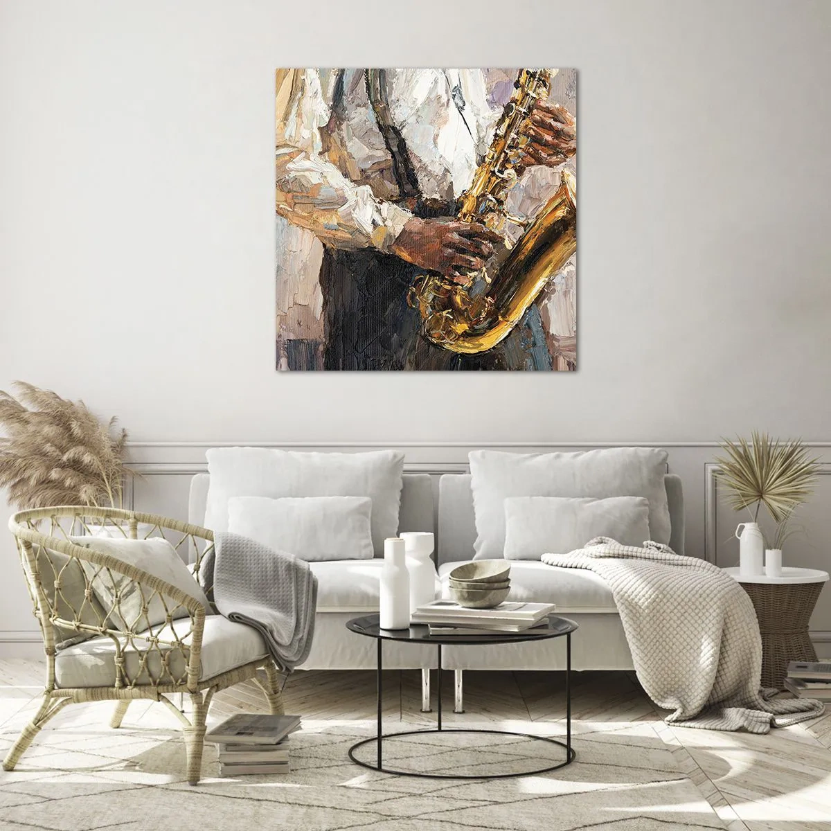 Obraz na skle - Čas na sólovú hru - 70x70 cm