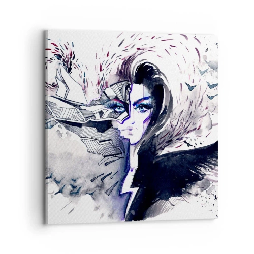Obraz na plátne - Démonická a krásna - 70x70 cm