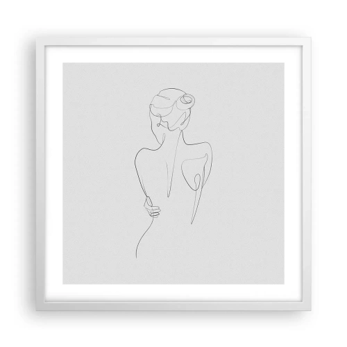 Plagát v bielom ráme - Hudba tela - 50x50 cm