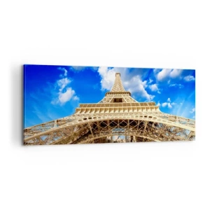 Obraz na plátne - Dosiahnuť na oblohu a mraky - 100x40 cm