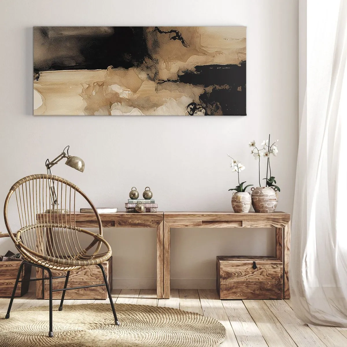 Obraz na plátne - Pútavá abstrakcia - 160x50 cm
