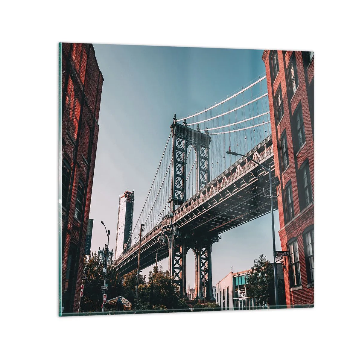 Obraz na skle - Nad vlnami mesta - 50x50 cm