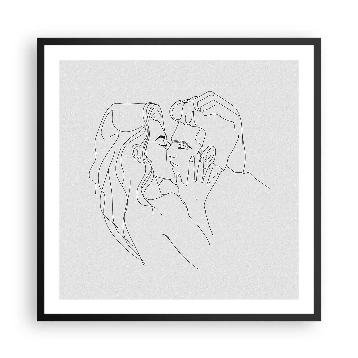 Plagát v čiernom ráme - Jedným ťahom - 60x60 cm