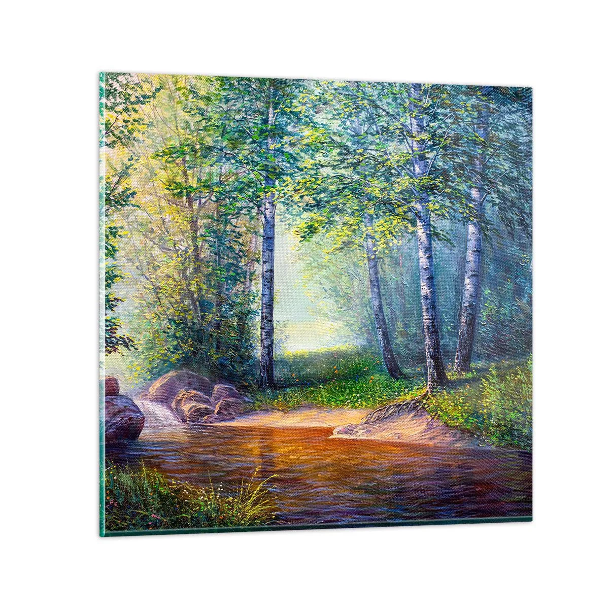 Obraz na skle - Idylické prostredie - 70x70 cm