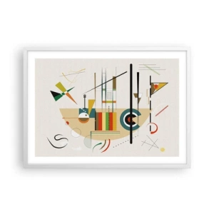Plagát v bielom ráme - A svet sa smeje - 70x50 cm