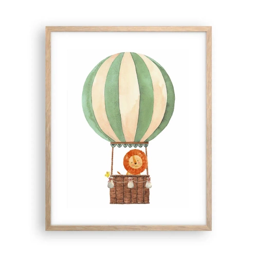 Plagát v ráme zo svetlého duba - Leonove cesty - 40x50 cm