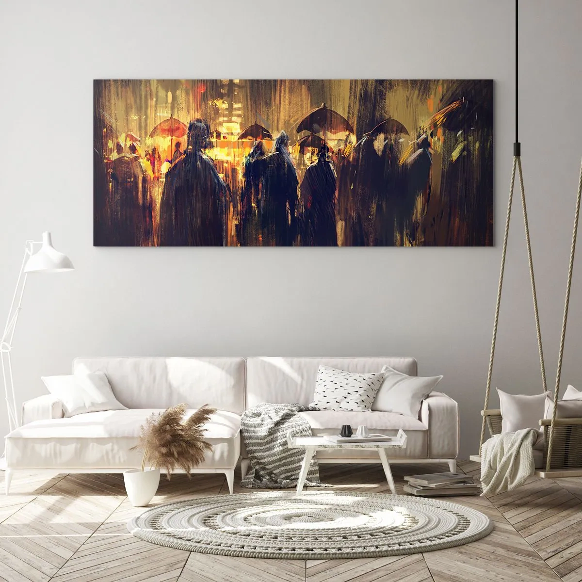 Obraz na skle - Nasledovníci dažďa - 120x50 cm