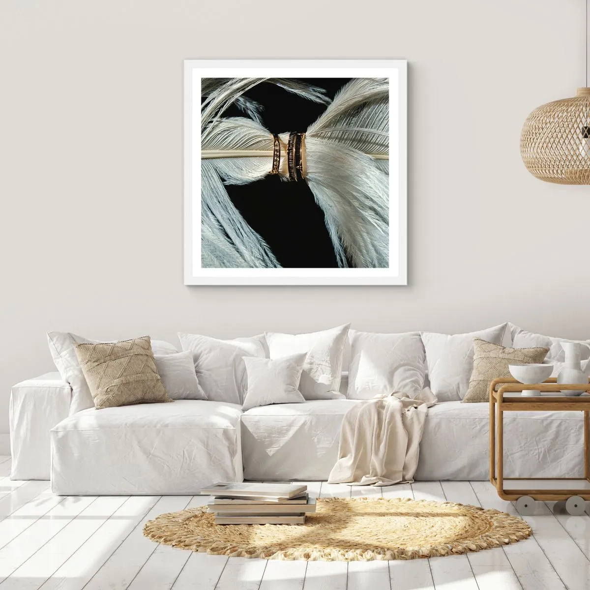 Plagát v bielom ráme - …a neopustím ťa…. - 60x60 cm