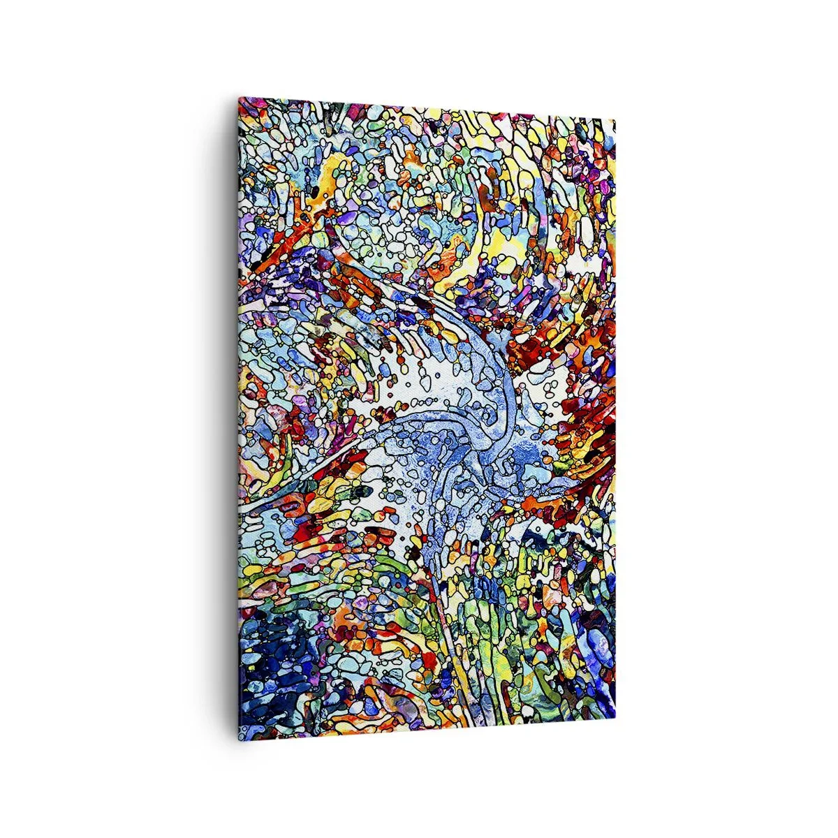 Obraz na plátne - Vitráž s kvapkami - 80x120 cm