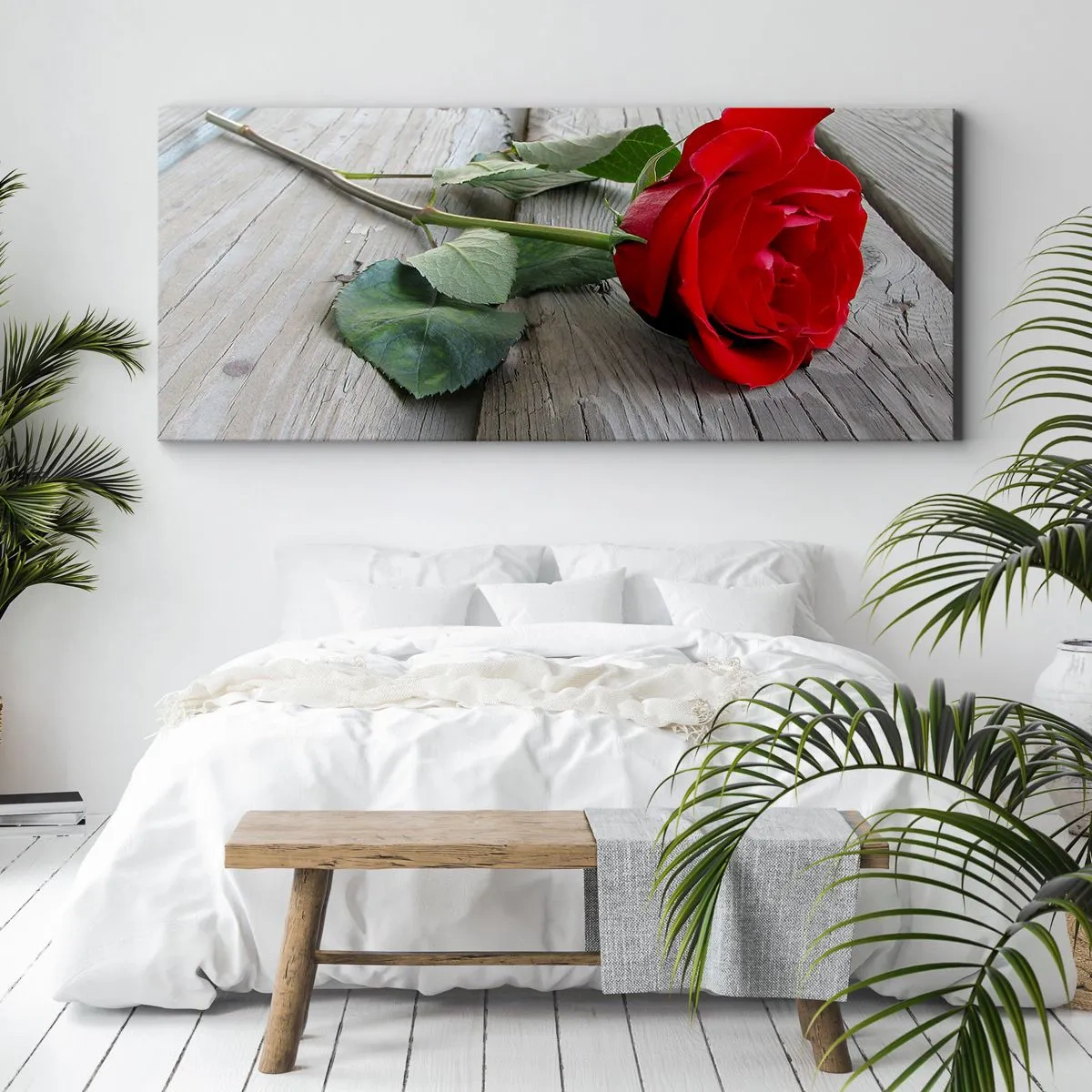 Obraz na plátne - Štúdia v šarlátovej - 100x40 cm