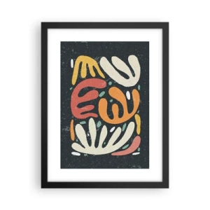 Plagát v čiernom ráme - Kompozícia – hneď ťa chytím - 30x40 cm