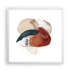 Plagát v bielom ráme - Oválna kompozícia - 60x60 cm