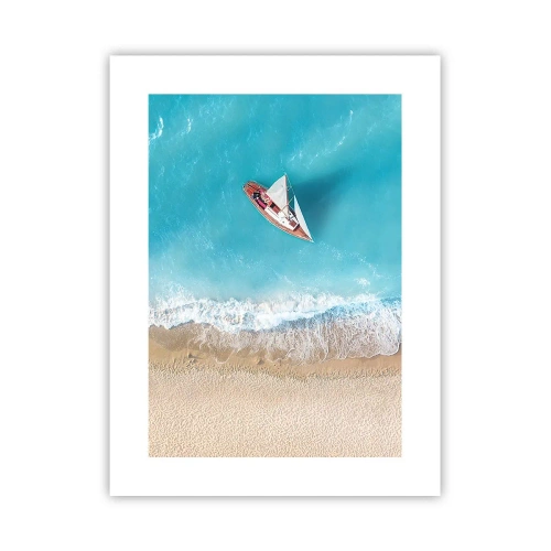 Plagát - Na hranici modrej a zlatej - 30x40 cm