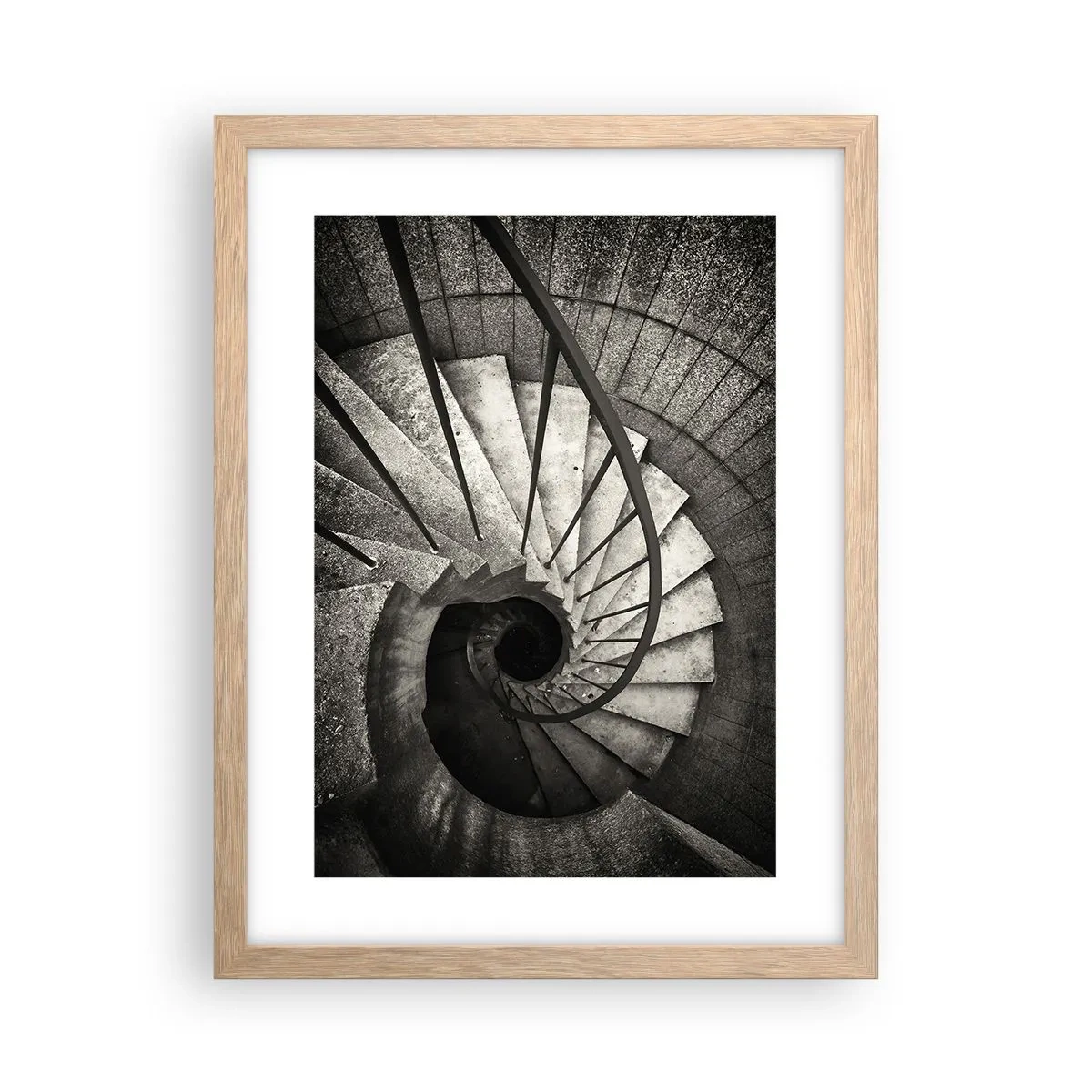 Plagát v ráme zo svetlého duba - Hore po schodoch, dole po schodoch - 30x40 cm