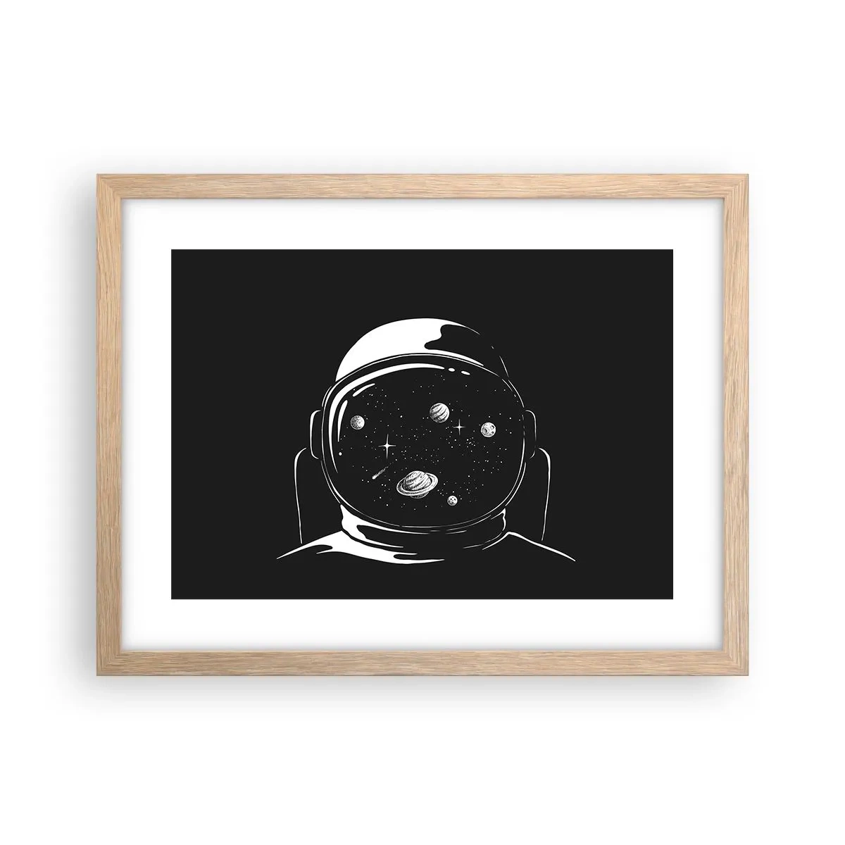 Plagát v ráme zo svetlého duba - Skvelý výhľad - 40x30 cm