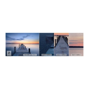 Vzorka fototapety Premium Sand - Pokoj príjemného súmraku - Krajina, Bay, Drevený most - 100x30 cm
