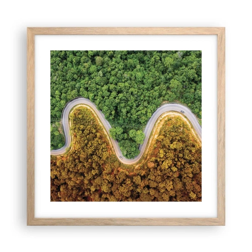 Plagát v ráme zo svetlého duba - Hranice a prelomy - 40x40 cm
