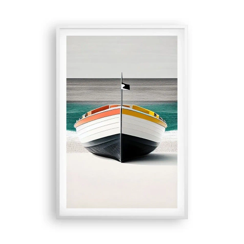 Plagát v bielom ráme - Na správnom mieste - 61x91 cm