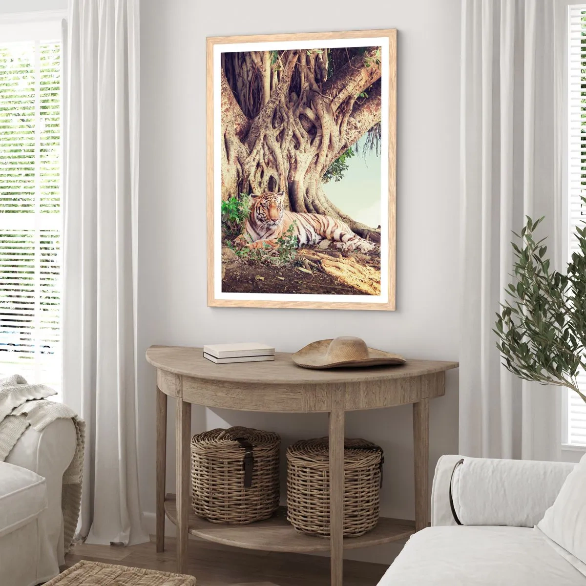 Plagát v ráme zo svetlého duba - Pohľad z knihy Mojžišovej - 70x100 cm