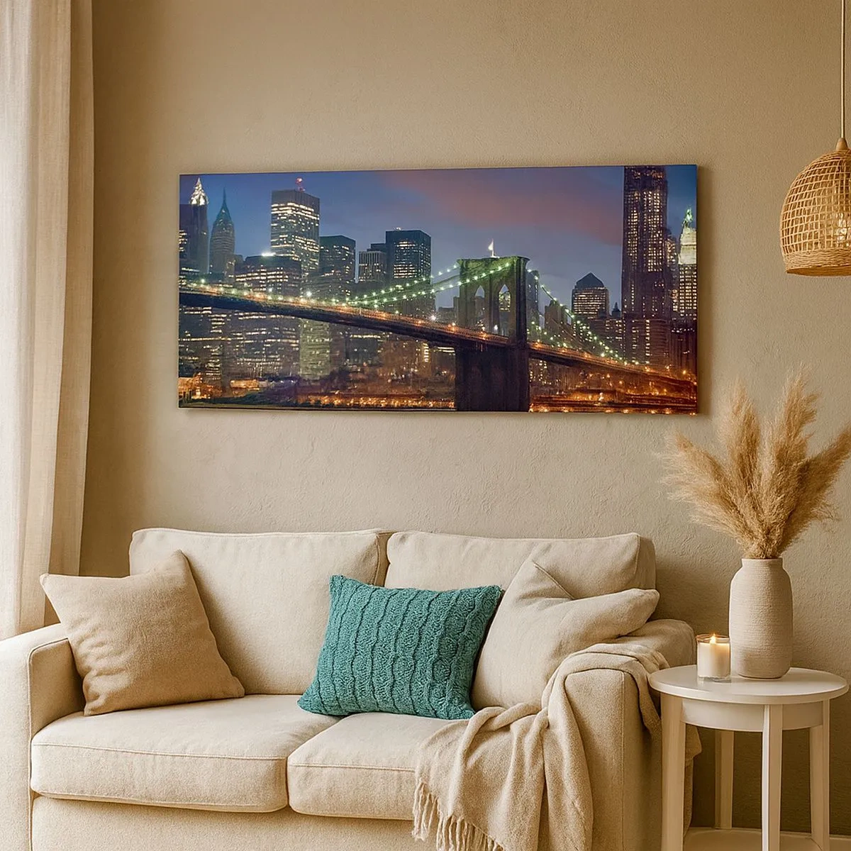 Obraz na plátne - Rozjarená noc - 100x40 cm