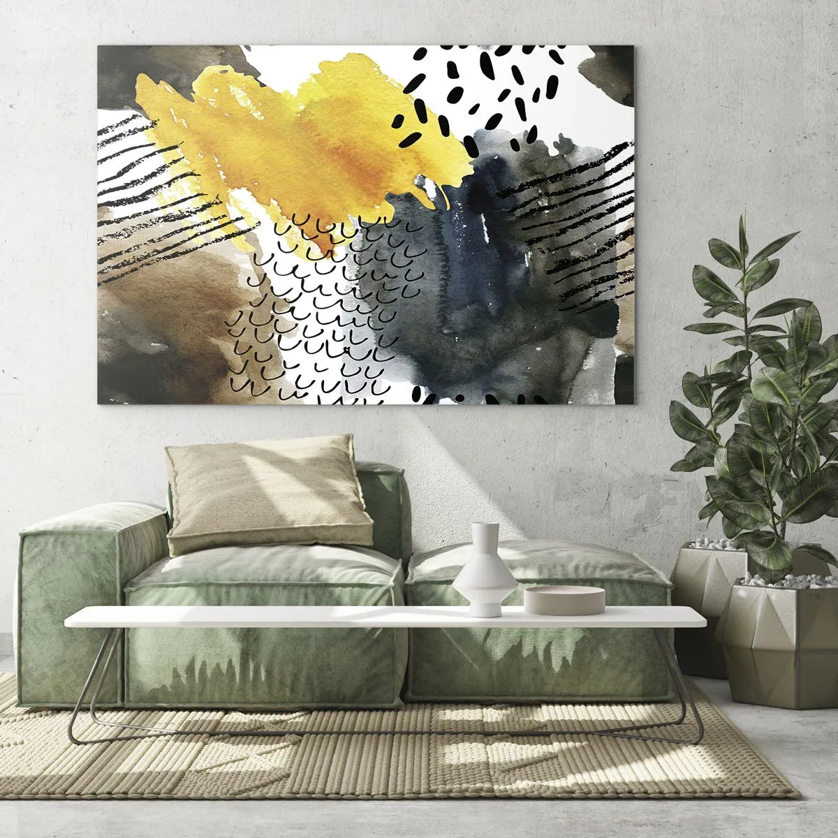 Obraz na skle - Stretnutie živlov - 100x70 cm