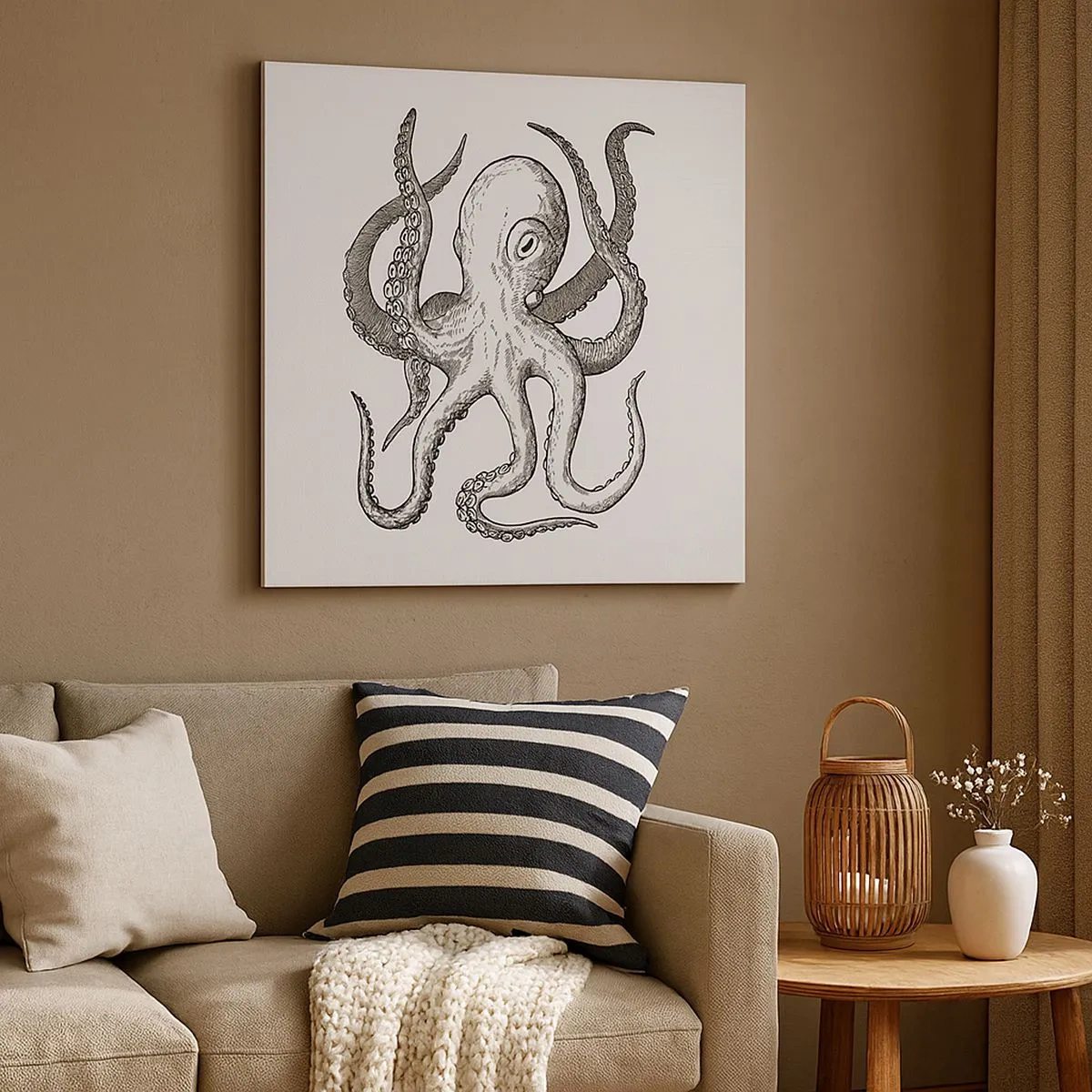 Obraz na plátne - Tancujúca s vlnami - 30x30 cm