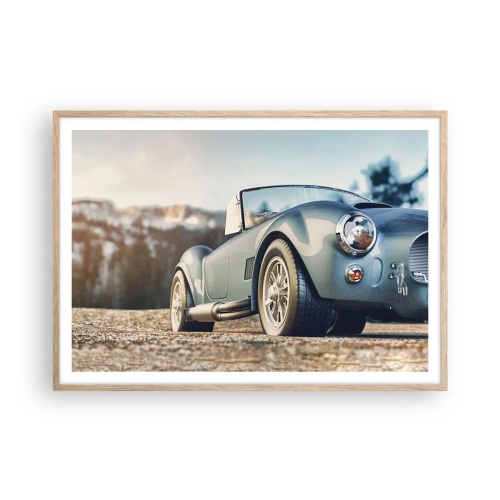 Plagát v ráme zo svetlého duba - Pretože na štýle záleží - 100x70 cm