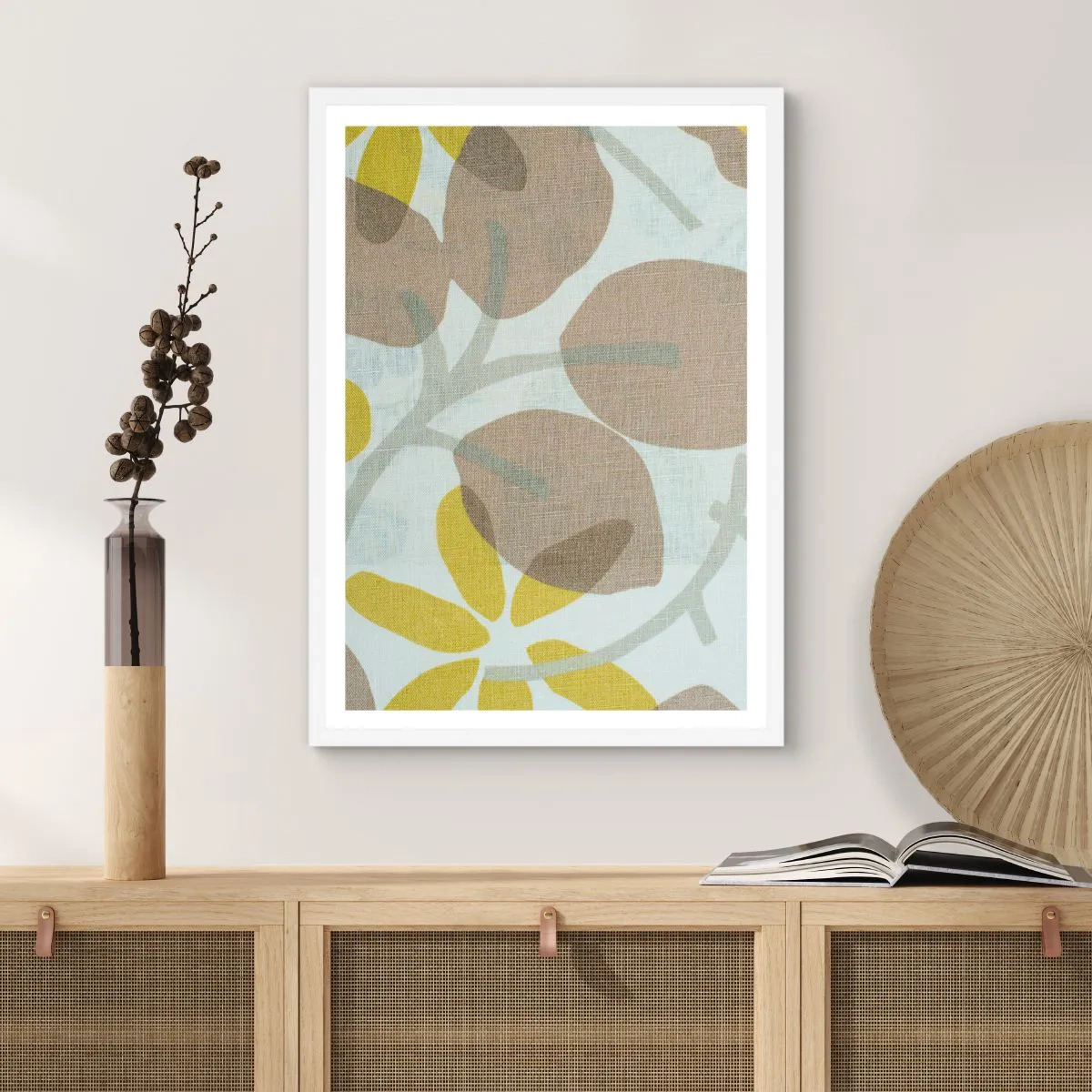 Plagát v bielom ráme - Kompozícia v plnom slnku - 70x100 cm