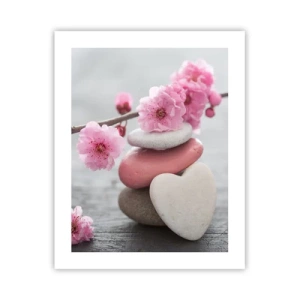 Plagát - Blaženosť s višňovým kvetom - 40x50 cm