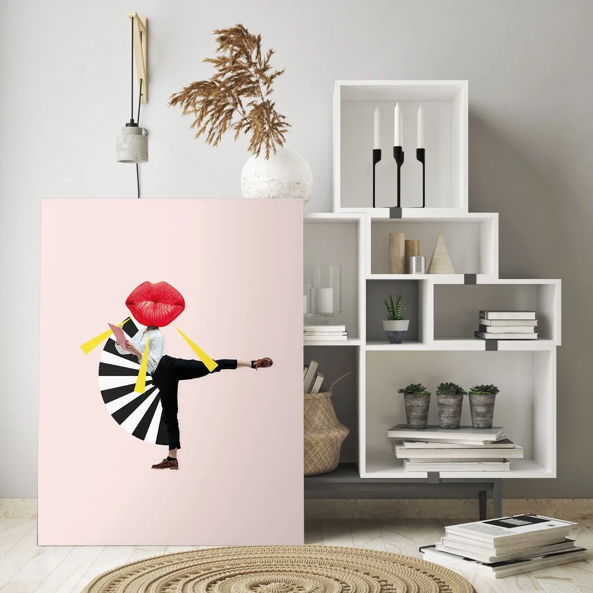Obraz na skle - Surrealistický pop-art - 80x120 cm