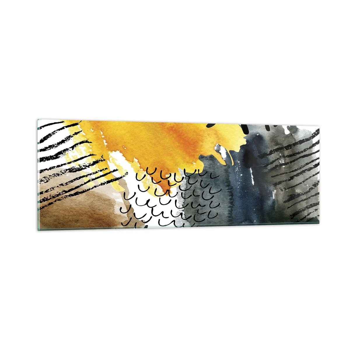 Obraz na skle - Stretnutie živlov - 90x30 cm