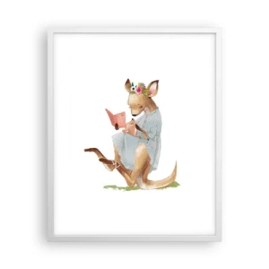 Plagát v bielom ráme - Prečítaj mi, mama - 40x50 cm