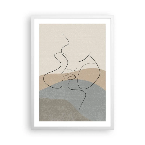 Plagát v bielom ráme - Ako ťah štetcom - 50x70 cm