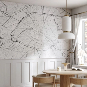 Fototapeta Premium Sand - Kvet Paríža - Mesto, Mapa mesta, Paríž - 150x105 cm