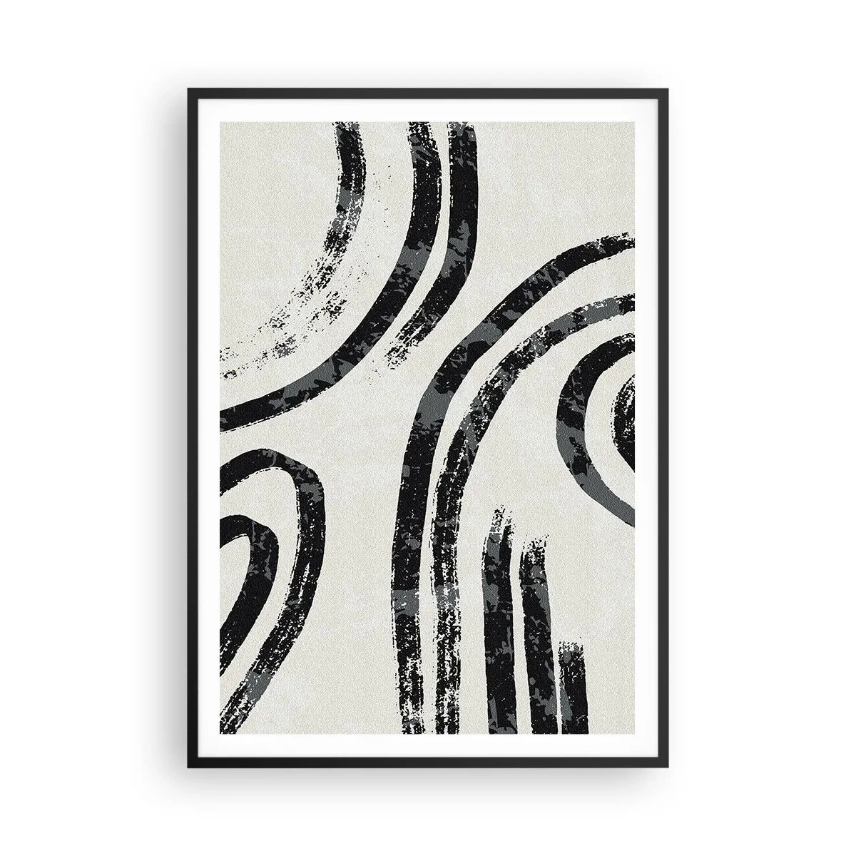 Plagát v čiernom ráme - Napoly zastavený - 70x100 cm