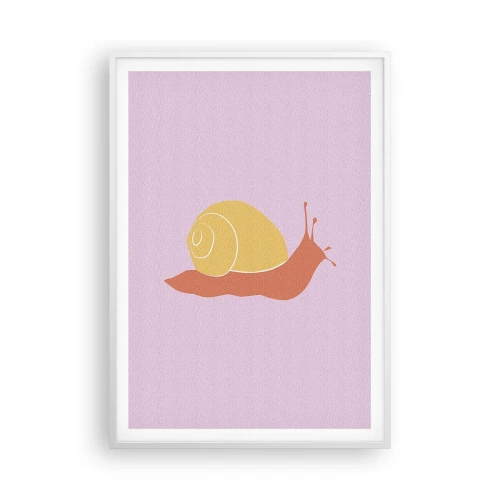 Plagát v bielom ráme - Nie je kam sa ponáhľať - 70x100 cm