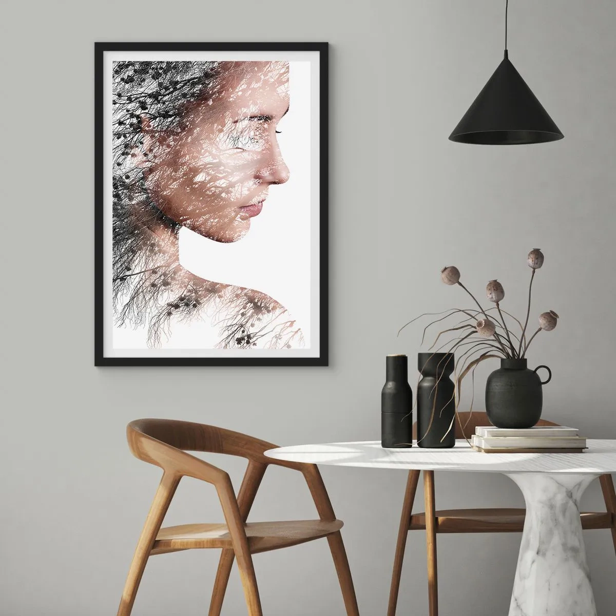 Plagát v čiernom ráme - Duch lesa - 70x100 cm