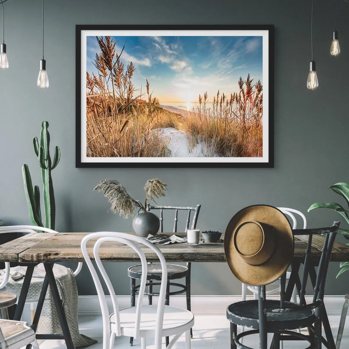 Plagát v čiernom ráme - Severná pláž - 70x50 cm