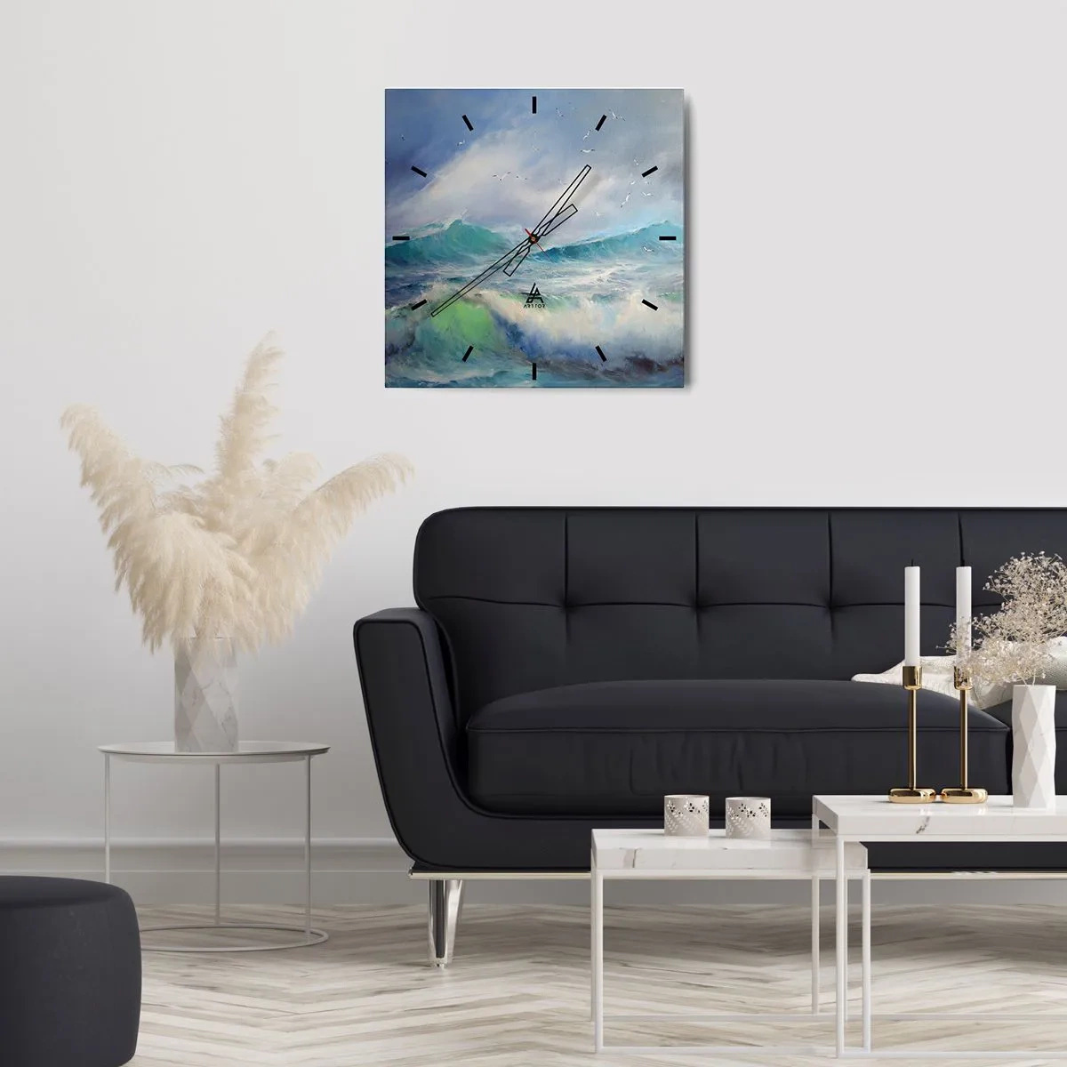 Nástenné hodiny - „Víchrica zavyla triumfálne…“ - 30x30 cm