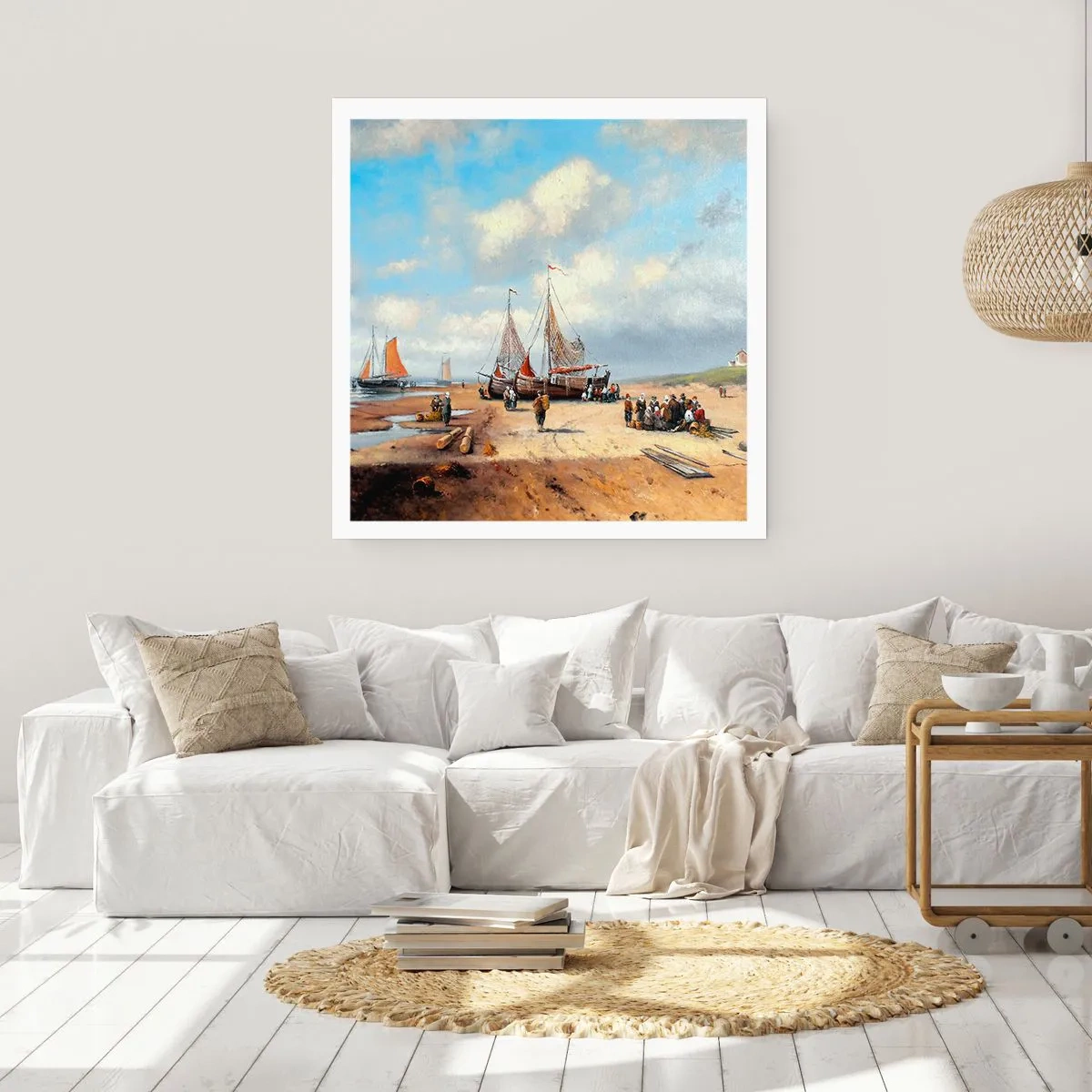 Plagát - Po úspešnom rybolove - 40x40 cm