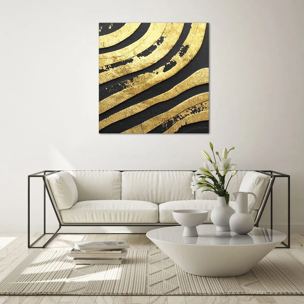 Obraz na skle - Všetko plynie - 50x50 cm