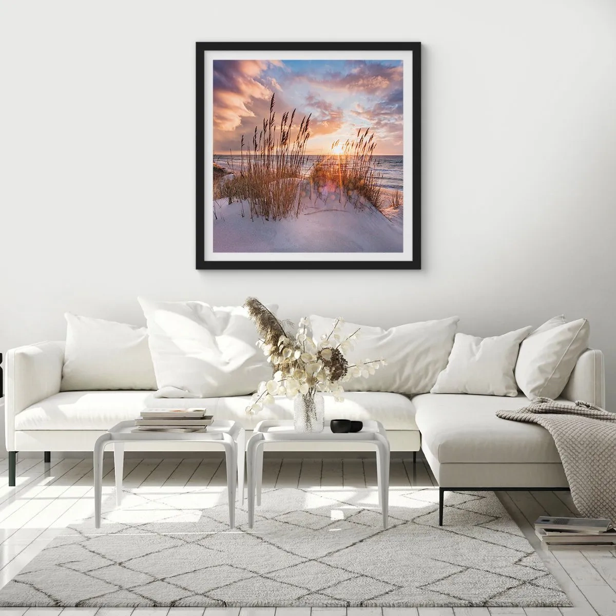 Plagát v čiernom ráme - Rozlúčka so slnkom a vetrom - 50x50 cm