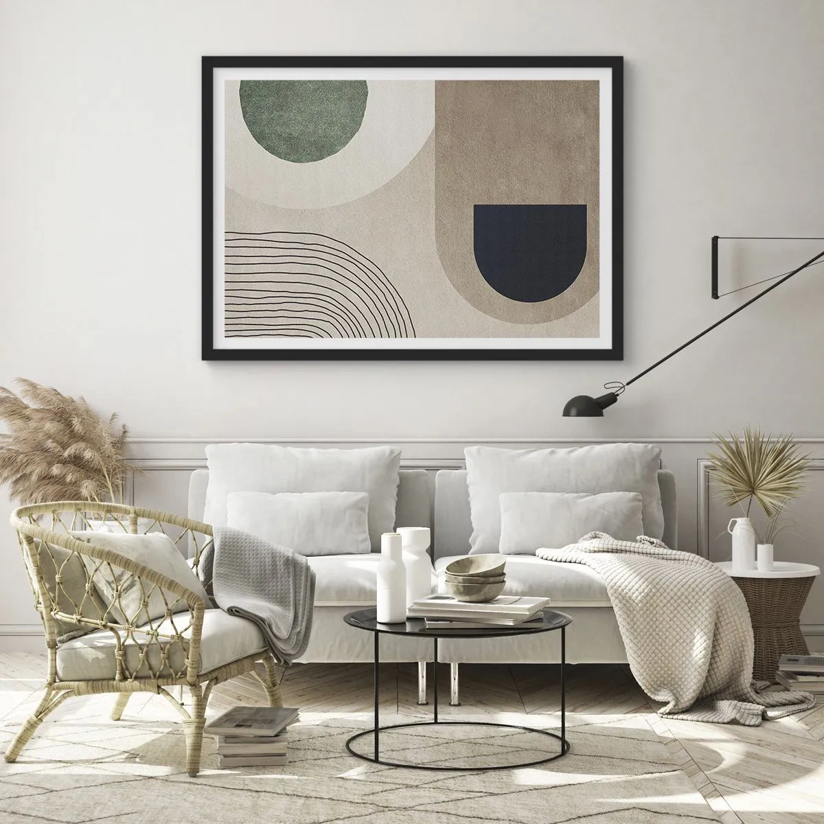 Plagát v čiernom ráme - Nežnosť oválu - 70x50 cm