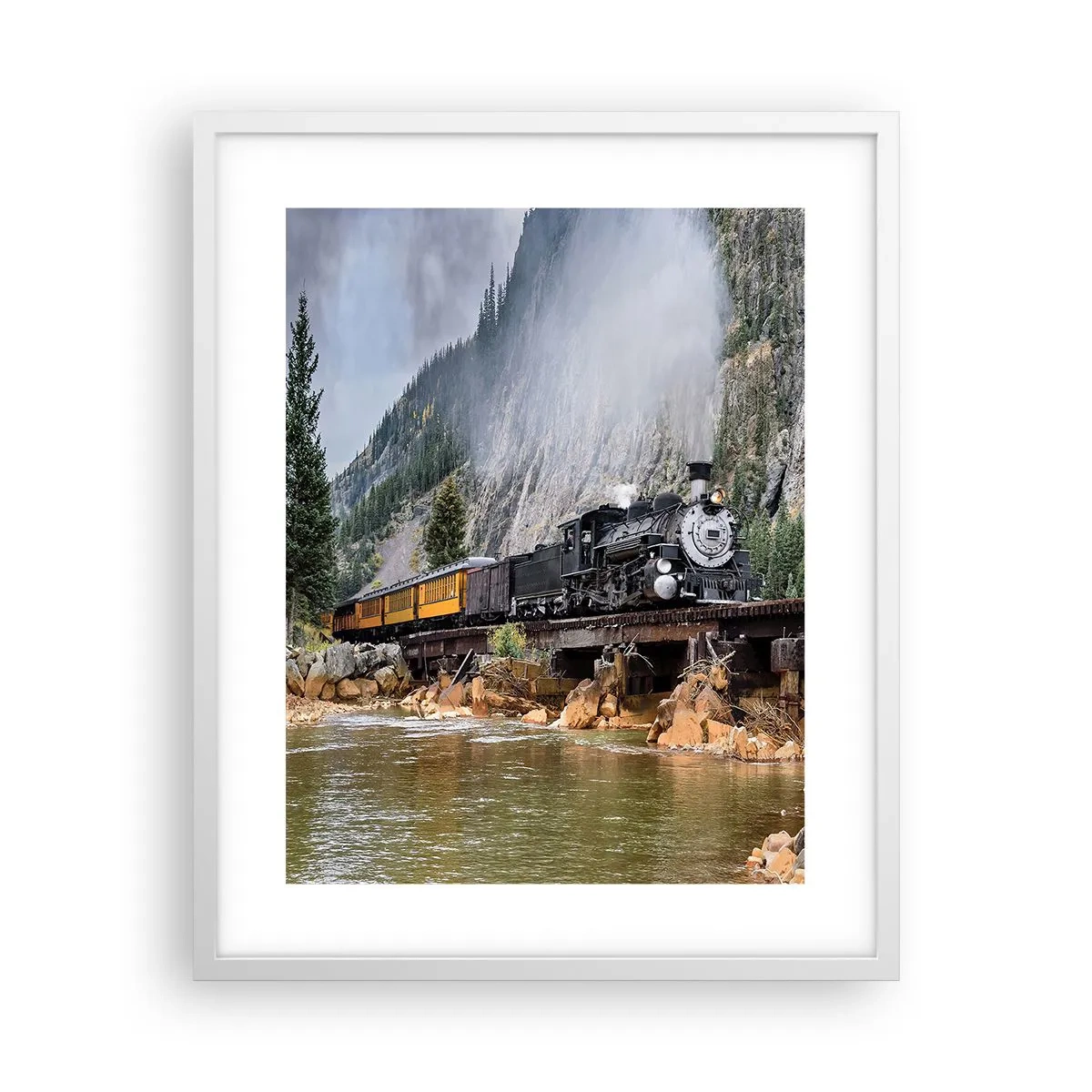 Plagát v bielom ráme - A kam to? Kam? - 40x50 cm