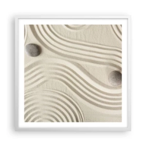 Plagát v bielom ráme - Dotyk tepla - 60x60 cm